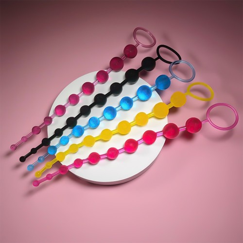 Pink anal beads butt - beads,