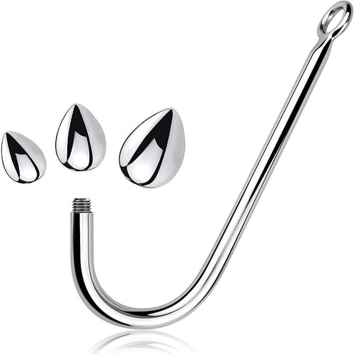 Metal anal hook beads head - anal,