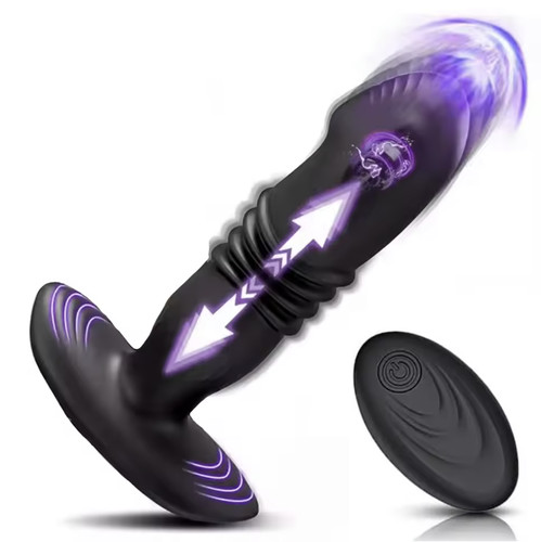 Thrusting anal butt vibrator - anal,