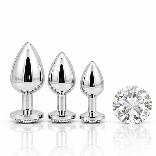 3pcs white jewelled - jewelled, base