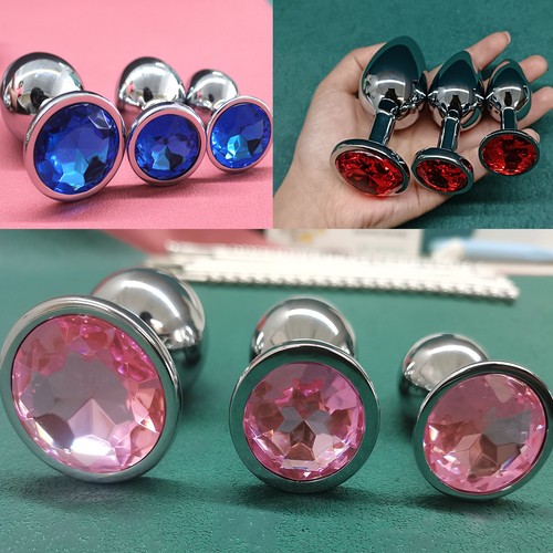 3pc metal butt plug - butt,