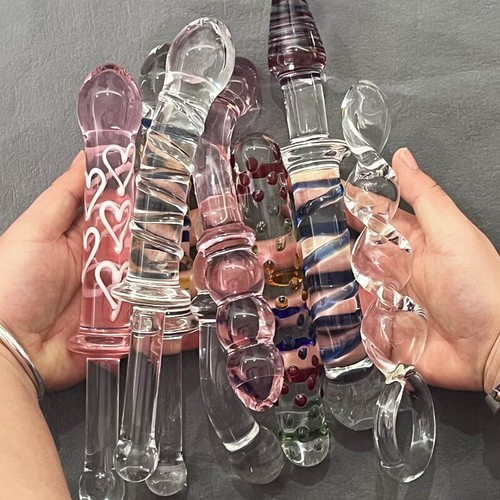 Glass dildo anal butt - glass,