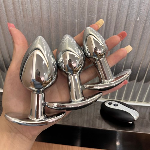 Metal anal butt plug - anal, vibrator