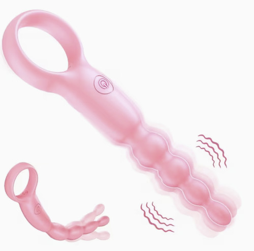 Vibrating bead anal butt plug - butt,