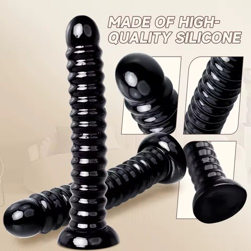Super long ribbed anal plug - ribbed,