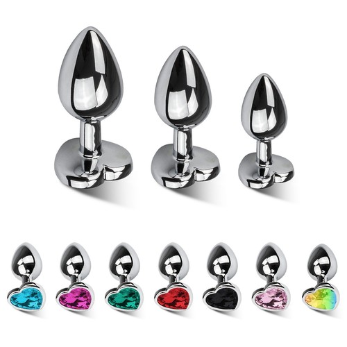 Heart butt plugs - single/3, pcs