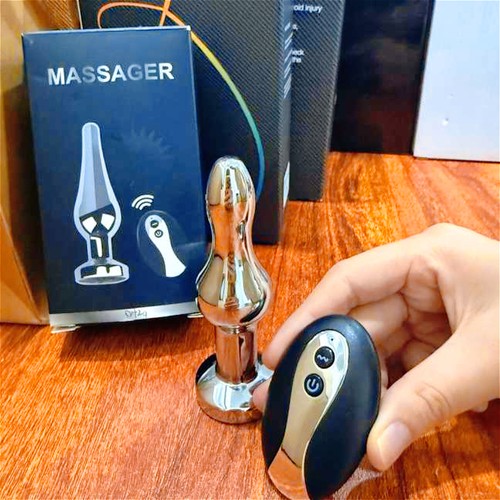 Metal spot vibrator anal - metal,